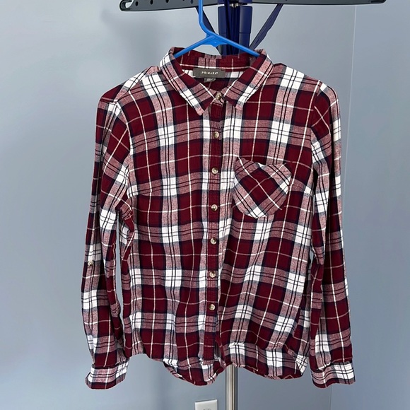 Primark 100% Cotton Long Sleeve Flannel Shirt Size 8 - Picture 1 of 11